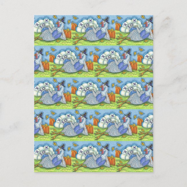 TIC TAC TOG TURKIET, ROLIGT THANKSGIVING BIRD GAME VYKORT (Framsida)