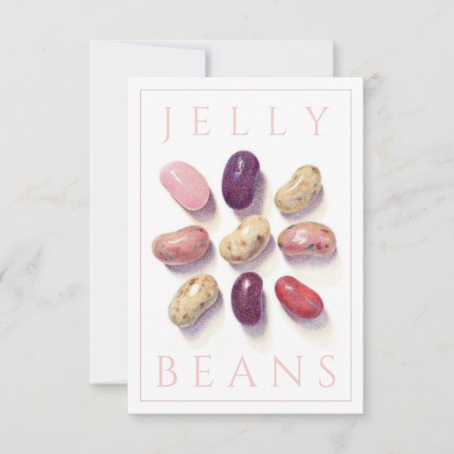TIC TOE JELLY BEANES 3,5x5 Flat Card Inbjudningar (Framsida)