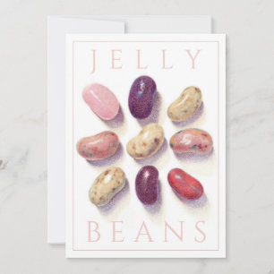 TIC TOE JELLY BEANES 5x7 Flat Card Inbjudningar