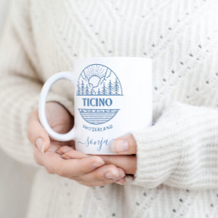 Ticino, Schweiz   Blå   Minimalistisk miljö Mugg