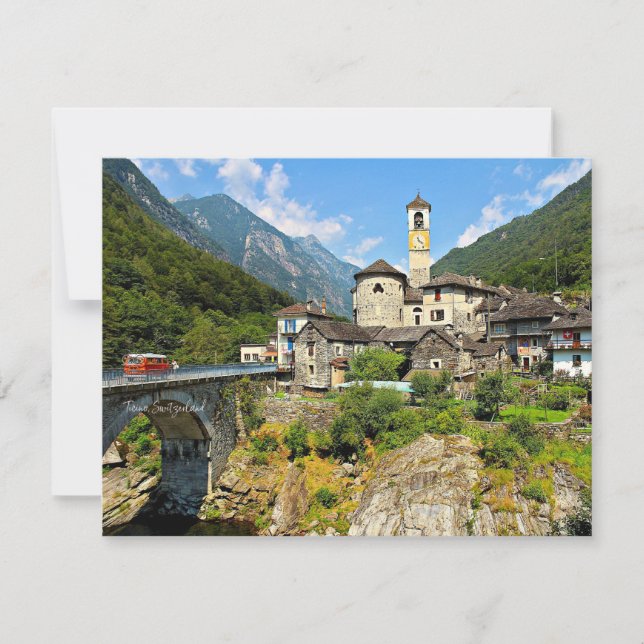 Ticino, Schweiz landskapsfoto Kort (Framsida)