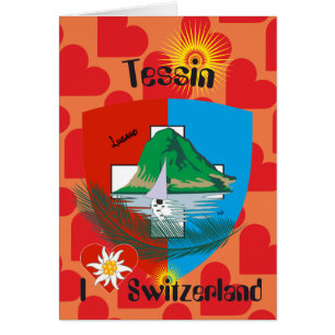 Ticino Schweiz Suisse Svizzera Svizra Grusskarte Hälsningskort
