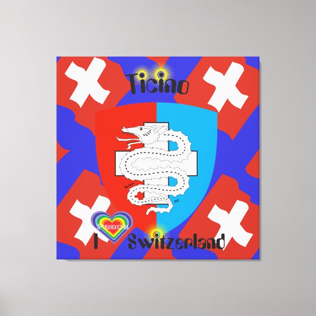 Ticino Schweiz Suisse Svizzera Svizra Leinwand Canvastryck (Framsida)