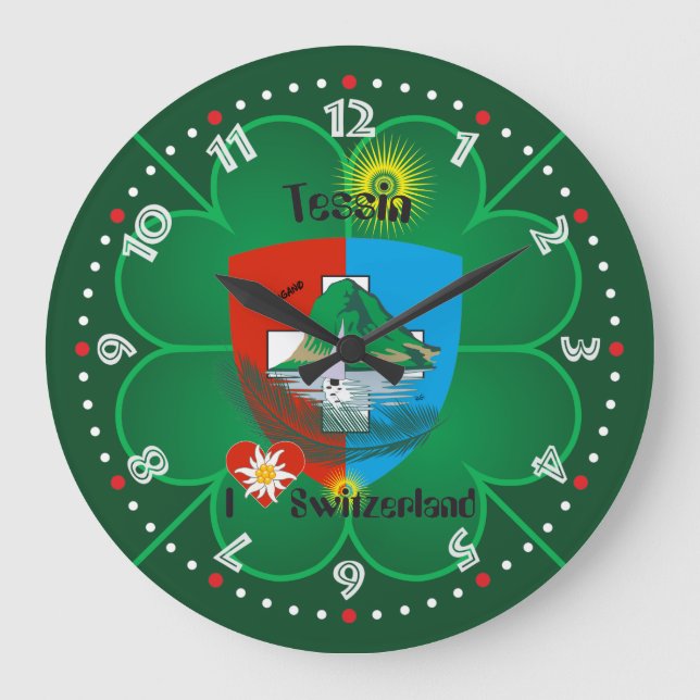 Ticino Schweiz Suisse Svizzera Svizra Uhr Stor Klocka (Framsida)