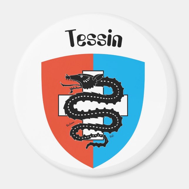 Ticino Svizzera / Tessin Schweiz Magnet (Framsidan)