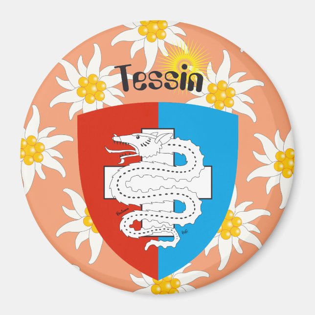 Ticino Svizzera / Tessin Schweiz Magnet (Framsidan)