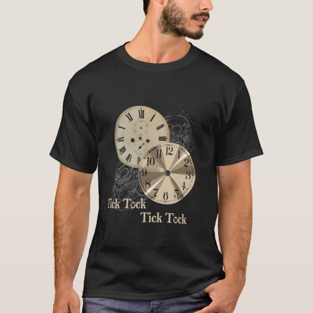 Tick-lås för larmklockan för morfar t shirt (Framsida)
