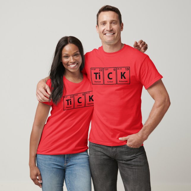 Tick (Ti-C-K) Periodisk stavning av Inslag T Shirt (Unisex)