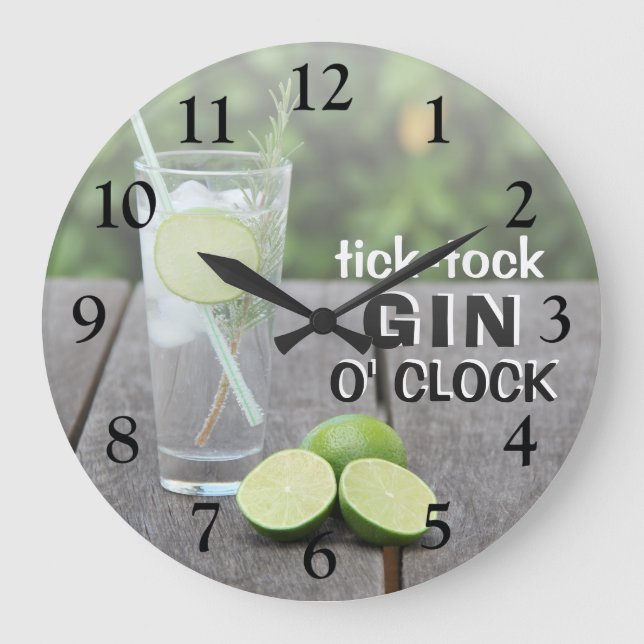 Tick Tock | Gin O'Clock Stor Klocka (Framsida)
