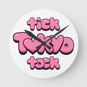 Tick Tock Tokyo O'klocka Rund Klocka