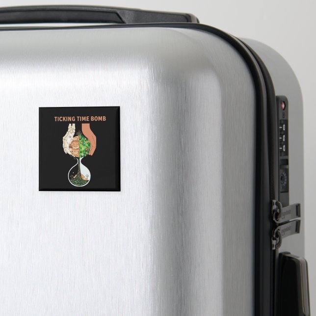 Tickande Tidsinställd Bomb Jord Timglas Miljö-  Magnet (In Situ (Luggage))
