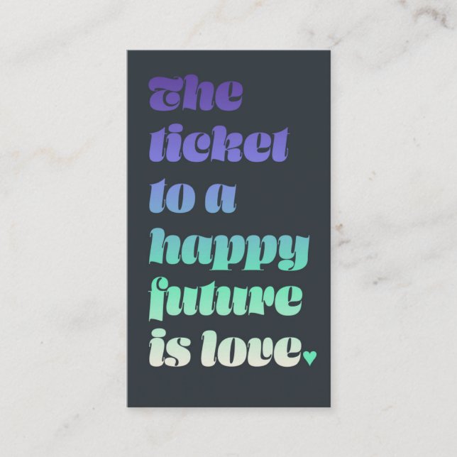 Ticket to Love  Visitkort (Framsida)