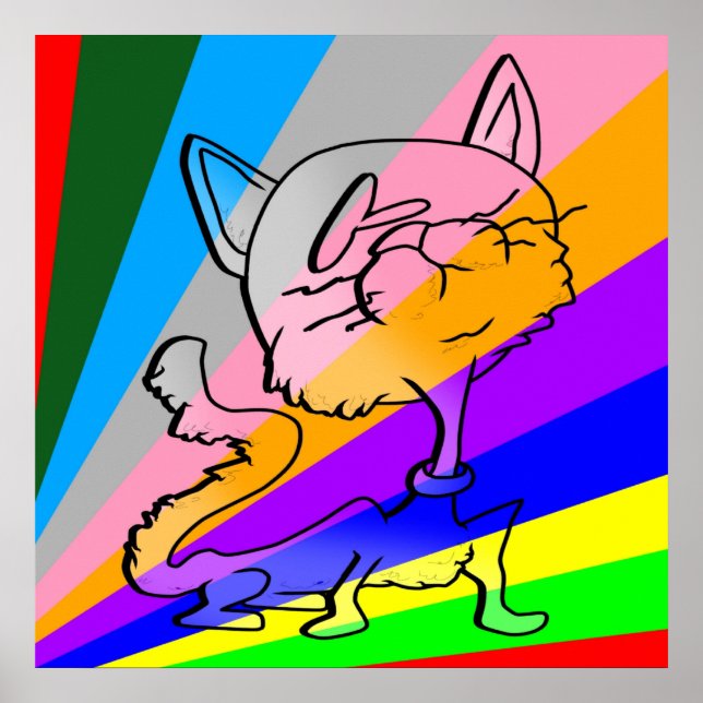 TICKLE ME FÅNIG CAT POSTER (Framsidan)