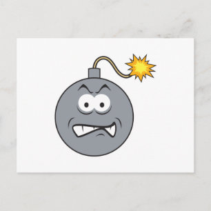 Tickning Bomb Ansikte Vykort