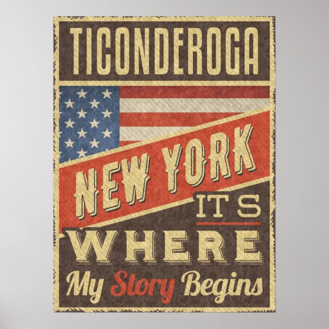 Ticonderoga New York Poster (Framsidan)
