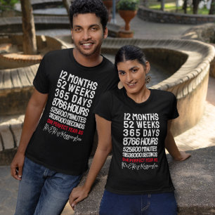 Tid 1:a Bröllop-årsdagen T Shirt