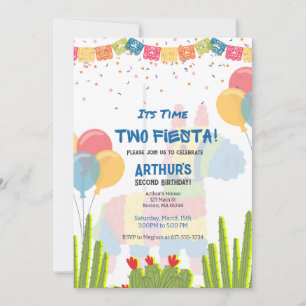 Tid 2 Fiesta 2:a födelsedagsinbjudan till Pinata Inbjudningar