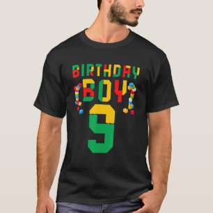 Tid 9:e födelsedag T9 år gammal Byggnad T Shirt