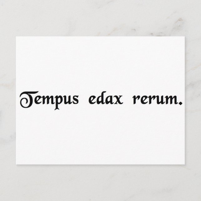 Tid är degaranten för hela sak. vykort (Framsida)