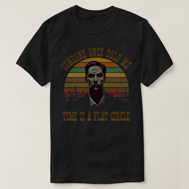 Tid är en plan cirkel 3 t shirt (Design framsida)