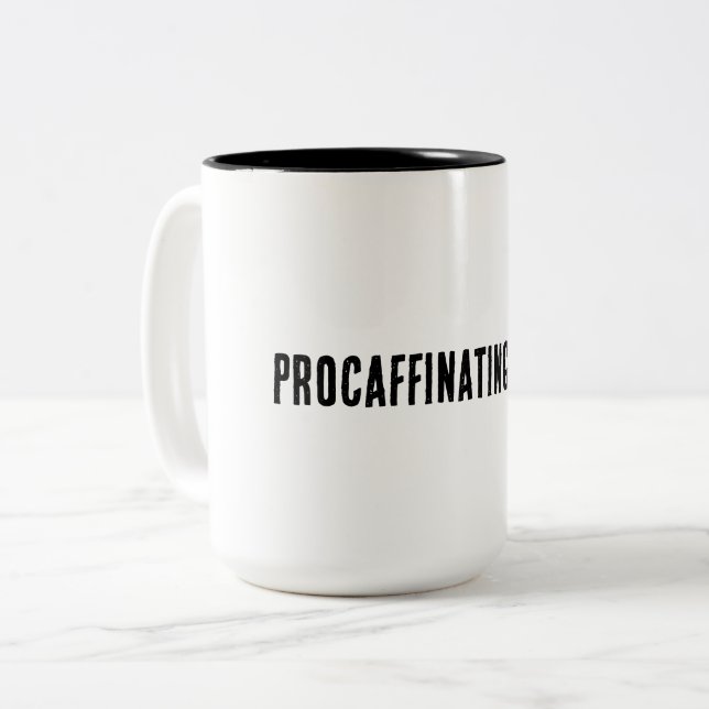 Tid är kaffe Två-Tonad mugg (Framsida vänster)