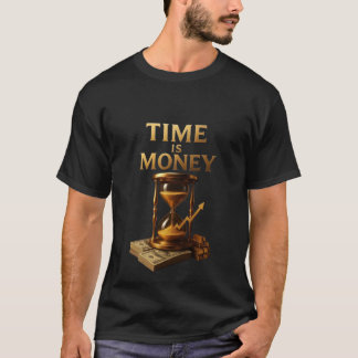 TID ÄR PENGAR - Vintage Motiverande Entreprenör T Shirt