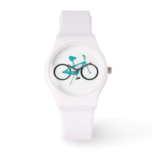 Tid att cykla Aqua-cykel Armbandsur