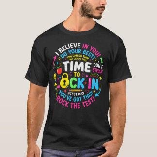 Tid att låsa in testdag Statlig testdag T Shirt