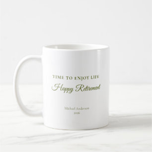 Tid att njuta av livet - pensionspresent kaffemugg