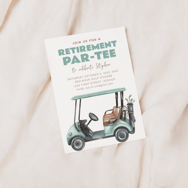 Tid att Par-Tee Golf Pensionärsfest Inbjudan (Skapare uppladdad)