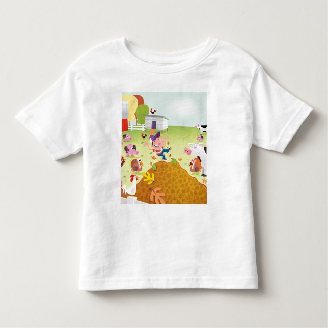 Tid att räkna - Farmyard T-shirt (Framsida)