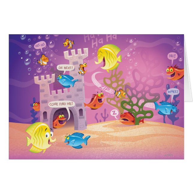 Tid att räkna under havet hälsningskort (Framsidan Horizontal)