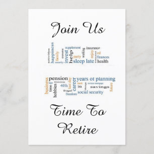 "TID ATT RETIRE" PENSION PARTY FIRANDE INBJUDNINGAR