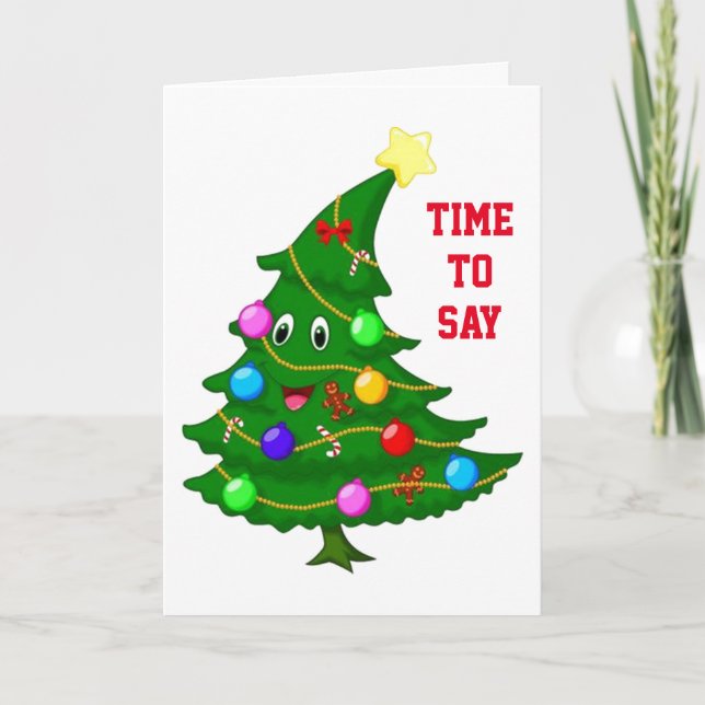 TID ATT SÄGA * HA EN LYCKLIG CHRISTMAS DAG * HELGKORT (Framsida)