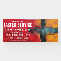 Tid-banderoll för påsk för kyrkor