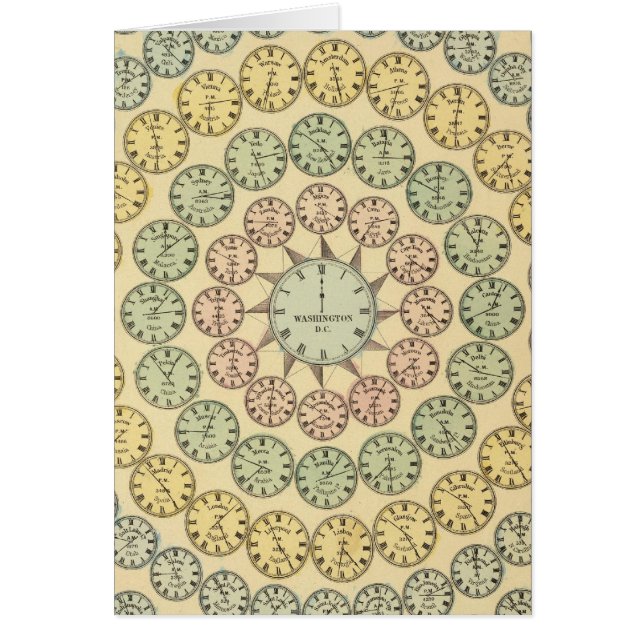 Tid Bord Hälsningskort (Framsidan)