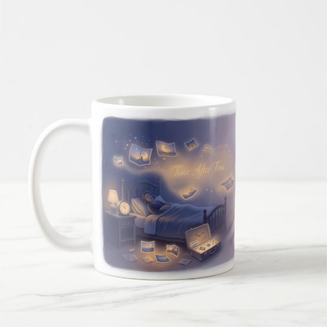 Tid Efter Tid Drömsk Nostalgisk Resemugg Kaffemugg (Vänster)