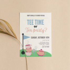 Tid- eller Tea Time Gender Revisa-inbjudan Inbjudningar