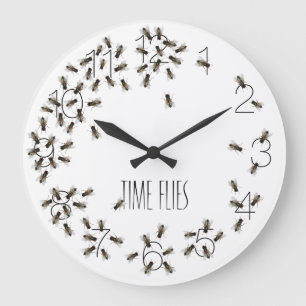 Tid Flyger Roligt Flug Felofört Clock Stor Klocka