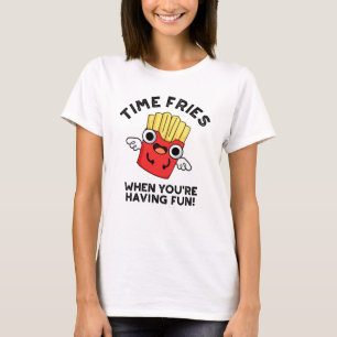 Tid flyter när du har Roligt, mat-pun T Shirt