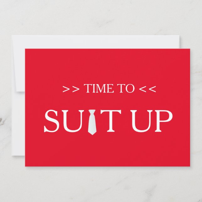 Tid för att anpassa vit röd bakgrund inbjudningar (Framsida)