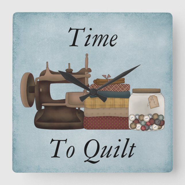 Tid för att avsluta krylklock fyrkantig klocka (Framsida)