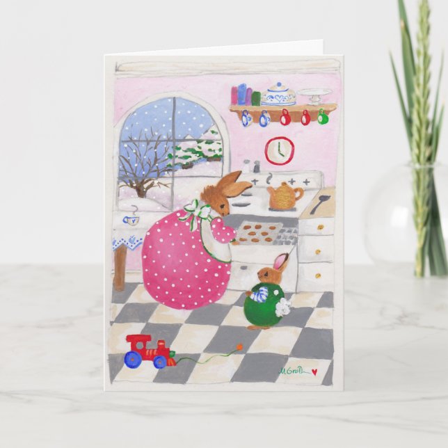 tid för att baka kakorna helgkort (Framsida)