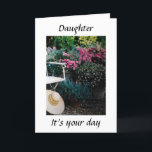 TID FÖR ATT FÅ BORT *DAUGHTER* PÅ HENNES BIRTHDAY- KORT<br><div class="desc">I KÄRLEK I DAG OCH VARJE DAG-GARDEN SOM STÄLLER FÖR "DITT DAGS-HENNES SPECIELLA BIRTHDAY" KOMMER ATT SÄGA ALLT TILL DIN FÖRÄLDRADE FÖR SÄKERHET! TACK FÖR ATT STOPPA AV ETT AV MINA ÅTTA LAGER.</div>