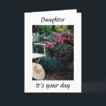 TID FÖR ATT FÅ BORT *DAUGHTER* PÅ HENNES BIRTIDKOR KORT<br><div class="desc">I KÄRLEK I DAG OCH VARJE DAG-GARDEN SOM STÄLLER FÖR "DITT DAGS-HENNES SPECIELLA BIRTHDAY" KOMMER ATT SÄGA ALLT TILL DIN FÖRÄLDRADE FÖR SÄKERHET! TACK FÖR ATT STOPPA AV ETT AV MINA ÅTTA LAGER.</div>