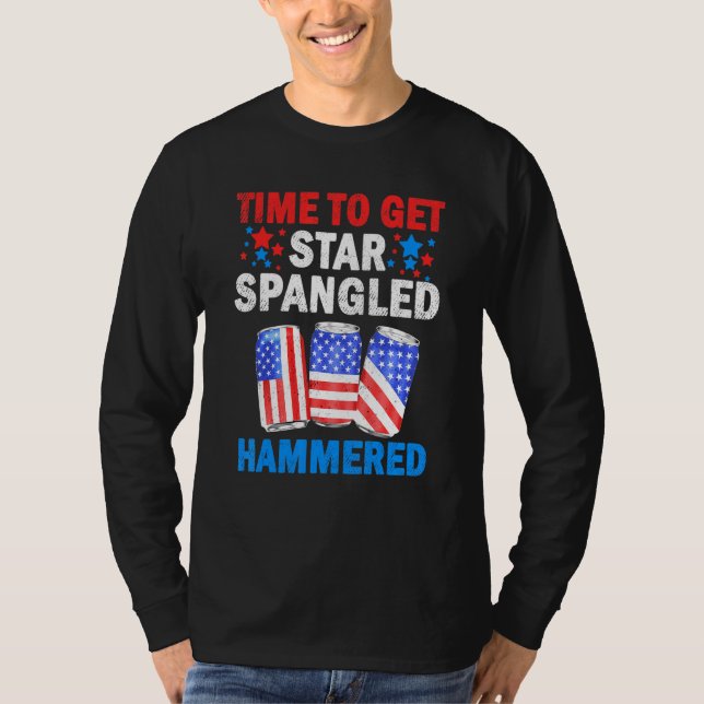 Tid för att få stjärna spridd Hammered Beer USA fl T Shirt (Framsida)