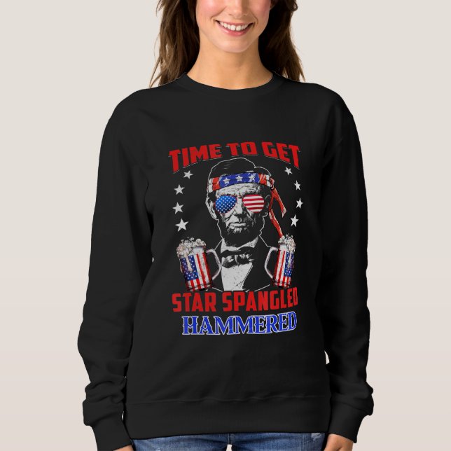 Tid för att få stjärnornas spridda hammered t shirt (Framsida)