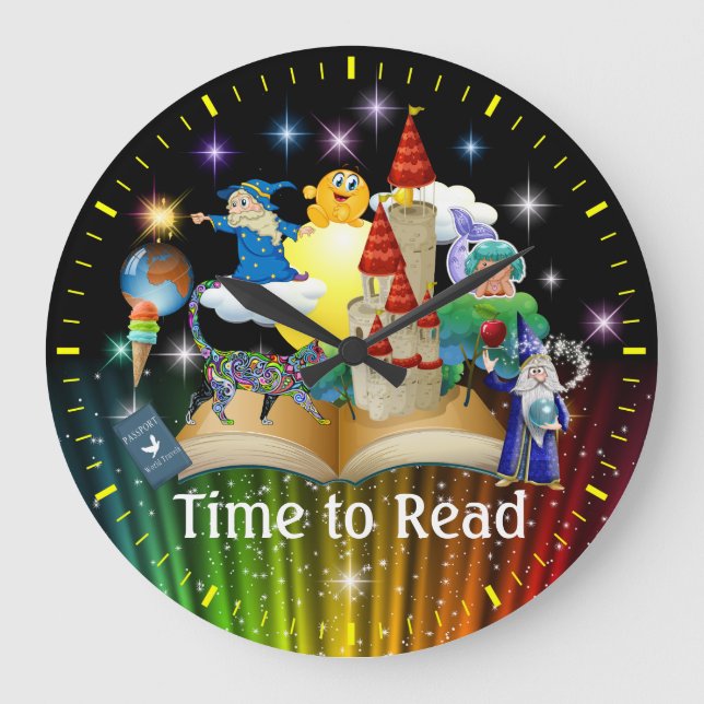 Tid för att läsa lås version 2 stor klocka (Framsida)