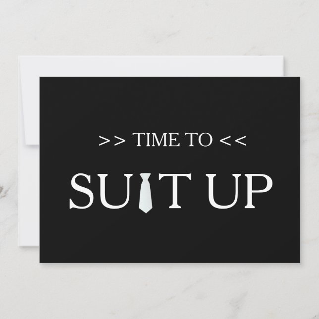 Tid för att passa vit svart bakgrund inbjudningar (Framsida)