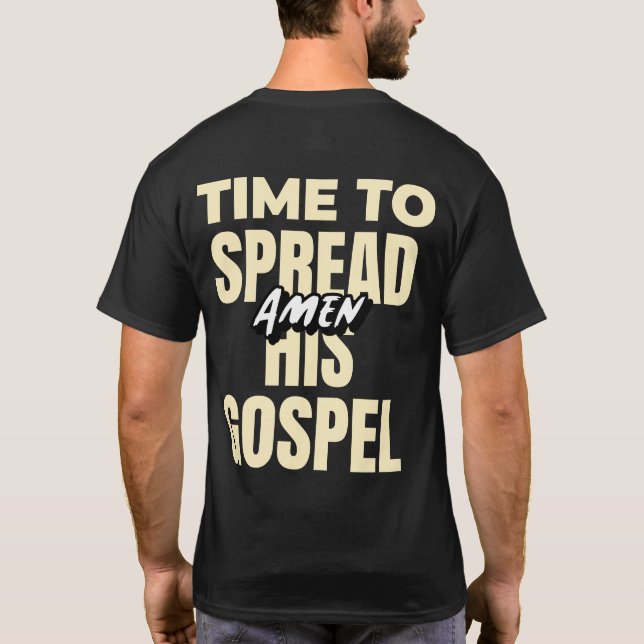 TID FÖR ATT SPRIDA HANS GOSPEL T SHIRT (Baksida)